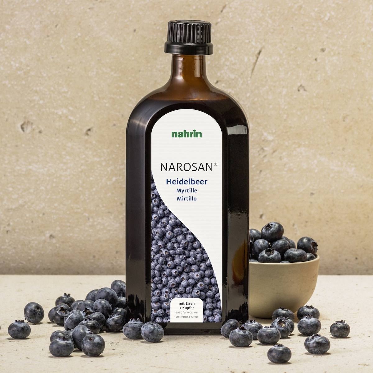 Narosan® Jagoda kompleks multiwitaminowy z żelazem i miedzią, 500ml - Nahrin Narosan® Jagoda kompleks multiwitaminowy z żelazem i miedzią, 500ml